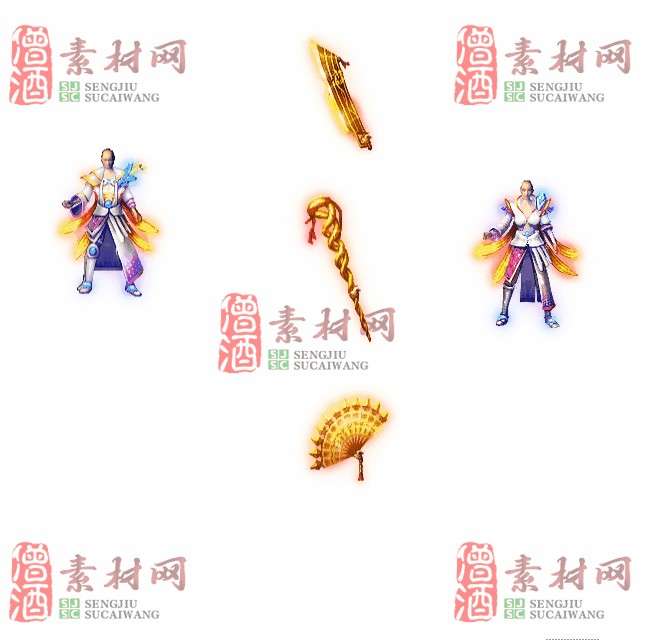 精品三职业男女剑甲套装0318A：15-1