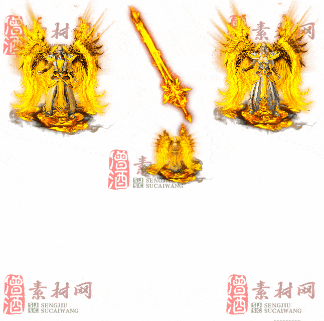 精品男女剑甲套装素材0321B：24-2