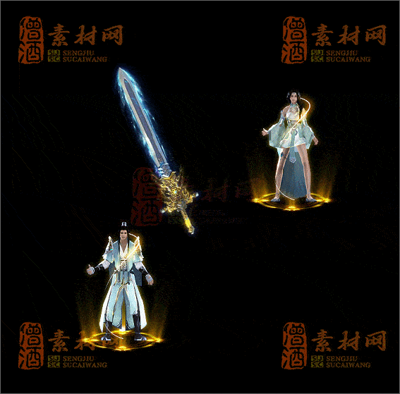 精品传奇男女剑甲系列素材20250420A：31-1