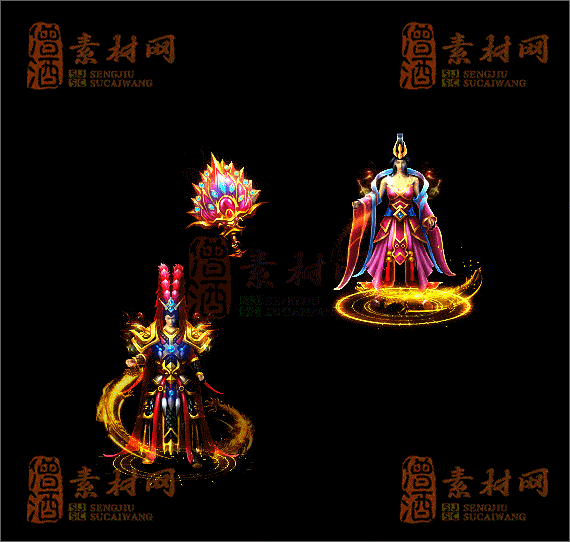 精品传奇男女剑甲系列素材20250423A：12-1