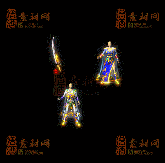 精品传奇男女剑甲系列素材20250504A：55-1