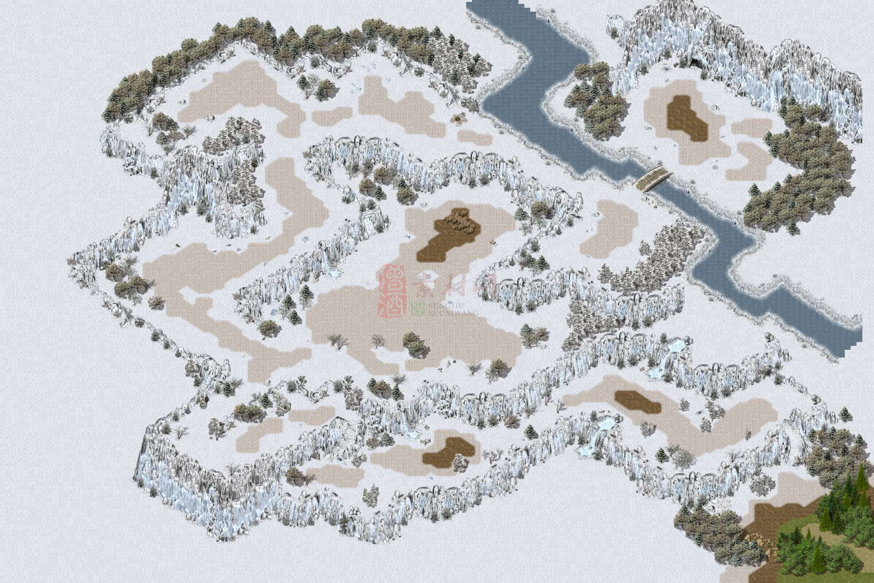 精品传奇真彩地图素材20250606A：55雪域平原-1