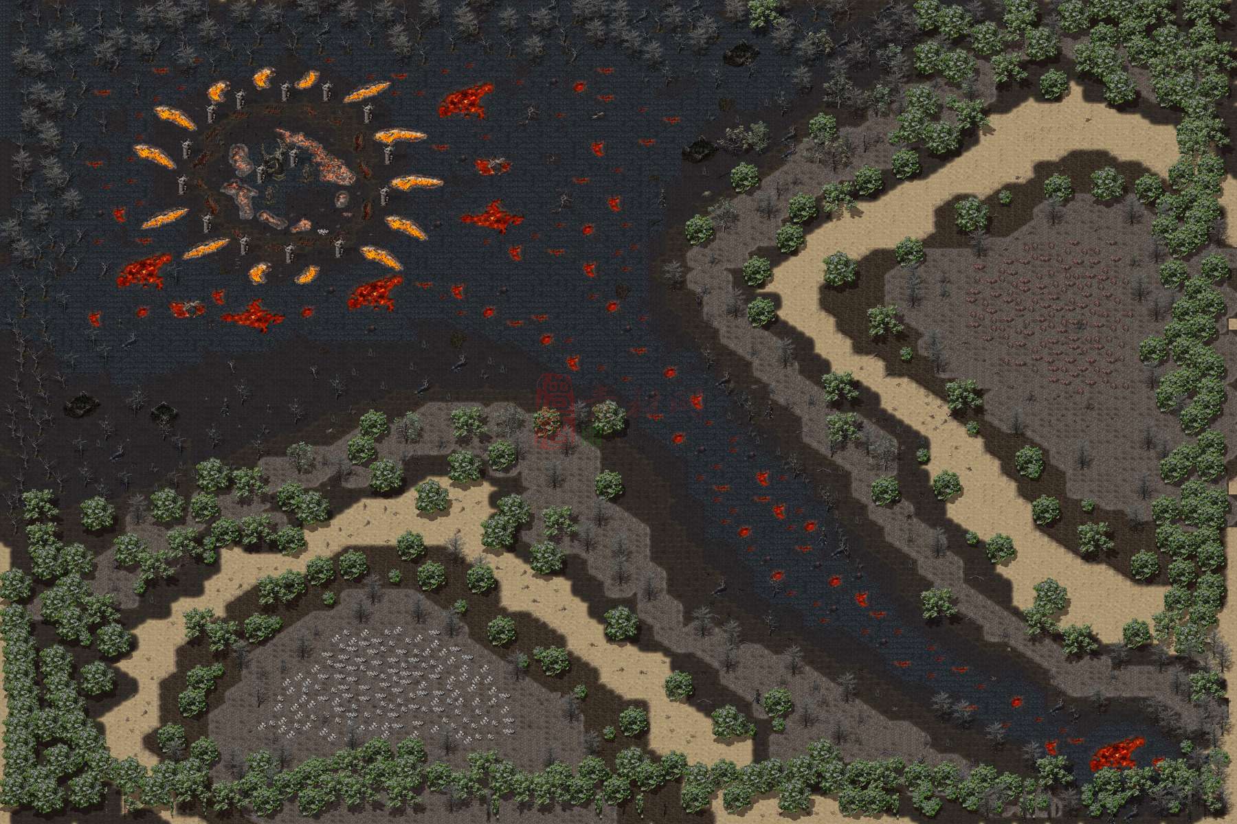 精品传奇真彩地图素材20250606A：49炙火山脉-1