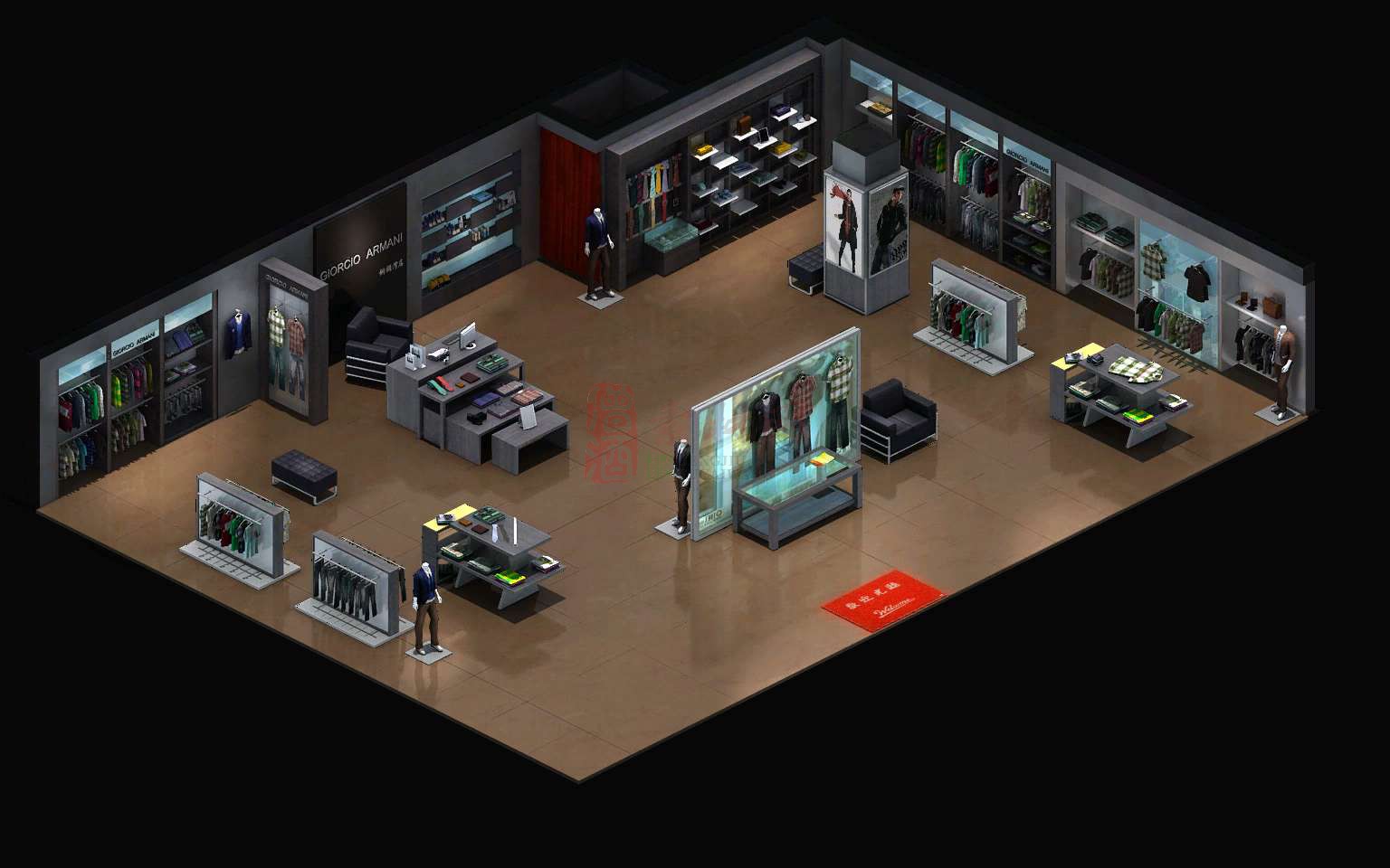精品传奇真彩地图系列素材20250609A：服装店-1