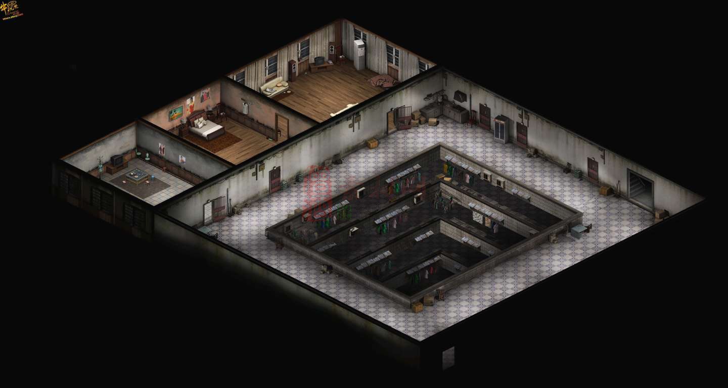 精品传奇真彩地图系列素材20250609A：天台楼道二层-1