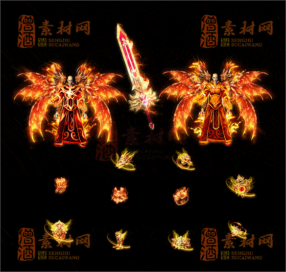 精品传奇全套剑甲系列素材20250702B：16-1