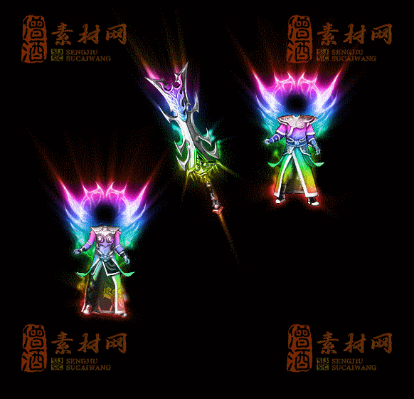 精品传奇男女剑甲系列素材20250831A：107-1